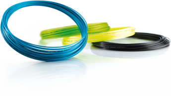 Reels of various coloured strings